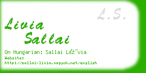livia sallai business card